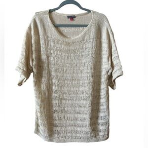 Vince Camuto Cream Open Knit Sweater Medium